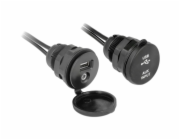DeLOCK USB prodlužovací kabel, USB A + 3,5 mm jack konektor > USB A + 3,5 mm jack konektor
