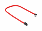 Sharkoon Sata III kabel 90° objímka (červená, 45 cm)