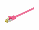 Goobay Propojovací kabel RJ-45 SFTP, s kabelem Cat 7 (růž...