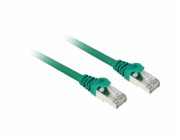 Sharkoon patch kabel SFTP, RJ-45, s Cat.7a kabelem (zelený, 1 metr)