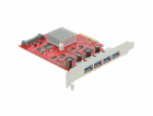 DeLOCK PCIe x4 > 4x externí USB-A 3.2 Gen 2, USB řadič