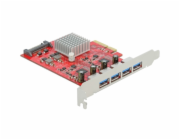 DeLOCK PCIe x4 > 4x externí USB-A 3.2 Gen 2, USB řadič