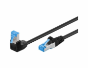 Patchkabel Cat.6a S/FTP (PiMF), 1x 90° gewinkelt
