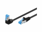 Patchkabel Cat.6a S/FTP (PiMF), 1x 90° gewinkelt