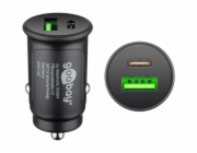 Goobay Rychlonabíječka do auta Dual-USB USB-C PD (černá, Power Delivery)