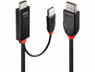 Lindy adaptérový kabel HDMI > DisplayPort (černý/červený,...