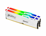 Kingston DIMM 32 GB DDR5-6000 (2x 16 GB) duální sada (bílá, KF560C30BWEAK2-32, FURY Beast RGB, INTEL XMP, AMD EXPO)