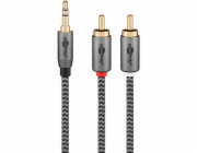 audio adaptérový kabel goobay Plus AUX 3,5mm jack > stereo cinch konektor