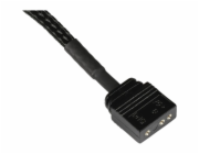 Alphacool Y-rozbočovač kabelů aRGB 3pinový na 4x 3pinový, 30 cm (černý, vč. konektorů)