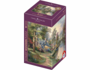 Dřevěné puzzle Schmidt Spiele Thomas Kinkade Studios: Vesnice u jezera