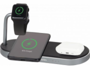 VERBATIM Bezdrátová nabíječka 3v1 Qi MFi Dual pro IPhone a Apple Watch WCS-03