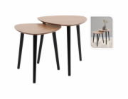 Home Styling Collection Sada konferenčních stolků se třemi nohami z borovicového dřeva, 2 kusy