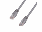 DATACOM Patch kabel UTP CAT5E 15m (x) šedý křížený
