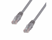 DATACOM Patch kabel UTP CAT5E 15m (x) šedý křížený
