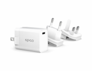 Epico 20W PD CHARGER WITH CHANGEABLE PLUG (EU, UK) - bílá