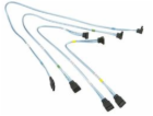 Supermicro 4 x Round SATA kabel 0,56 m Černá, Modrá, Bílá