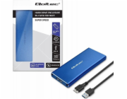 Qoltec 51832 Kryt | M.2 SSD disk | SATA | NGFF| USB 3.0 | Super rychlost 5 Gb/s | 2TB | Modrý