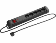 LANBERG Přepěťová ochrana SP1, délka 3m, 5x výstupy, francouzské vývody, černá