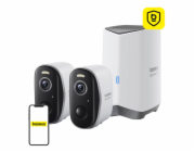 Baseus Security N1 Plus Outdoor Kamera 2K 2-Cam Kit Weiß EU