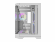 Počítačová skříň Darflash FT418 + 6 ventilátorů aRGB (bílá)