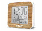 Mebus 27247 White/Wood Look Radio alarm clock digital