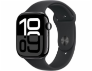 Hodinky Apple Watch Series 10 GPS + Cellular 46mm Jet Black Aluminium Case with Black Sport Band - S/M