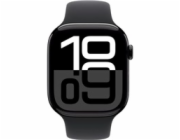 Apple Watch Series 10 GPS 46mm Klavírně černý hliník s černým sportovním řemínkem - S/M