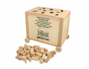 Walachia Dřevěná skládací stavebnice Construct Box vkládačka natural 300 dílů