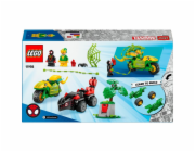 LEGO 11198 Marvel Spidey a jeho super přátelé akční zábava se spinem a elektrem v jejich dinosauřích rychlících, stavební hračka