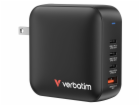 Verbatim Mini GaN Charger 165W 3xUSB-C 1xUSB-A US/EU/UK A...