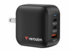 Verbatim Mini GaN Charger 70W 2xUSB-C PD, 1xUSB-A QC 3.0 ...