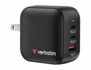 Verbatim Mini GaN Charger 70W 2xUSB-C PD, 1xUSB-A QC 3.0 32229