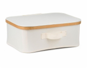 Úložný box G21 40 x 30 x 15 cm, bambusový s víkem, béžový
