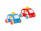 Goki Dřevěné autíčko se žlutou houkačkou 1 ks