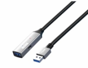 PremiumCord USB 3.2 repeater a prodlužovací kabel Male-Female, 5Gbps Aluminium 20m