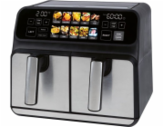 ProfiCook PC-FR 1287 H Dvojitý 8 l Samostatné 2200 W Horkovzdušná fritéza Černá, Nerezová ocel