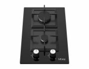 IsEasy MGBG-312S2C dvouzónový skleněný plynový sporák (čtvercový)