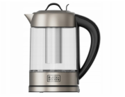 Rychlovarná konvice Black+Decker, BXKE2205E, 1,7 L, skleněná, čajový filtr, programovatelná teplota, vyjímatelný filtr, 2200-3000 W