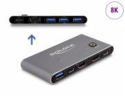 Delock - Prepínac KVM / audio / USB - HDMI 8K60, with USB 5 Gbps - 5 x KVM / zvuk / USB - 1 místní uživatel - desktop