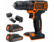 Black&Decker vrtací šroubovák 18 V 2 x 1,5 Ah baterie