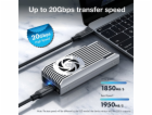 Graugear kapsa GRAUGEAR externí Gehäuse M.2 NVMe s Lüfter...