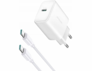 Joyroom power charger JR-TCF24 with C-C cable 30W 1m (white)