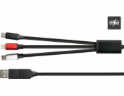 Dobré připojení Nabíjecí kabel 6 v 1 USB-C/USB-A > USB-C + Micro-USB + Lightning