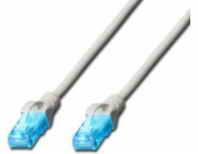 Digitus Ecoline Patch Cable, UTP, CAT 5e, AWG 26/7, šedý 15m, 1ks