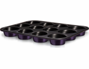 Forma na muffiny s nepřilnavým povrchem 12 ks Purple Metallic Line BH-6800