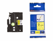 BROTHER TZEFX621 - kazeta TZ šířky 9mm, flexibilní lamino páskou TZE-FX621, žlutá/černé písmo