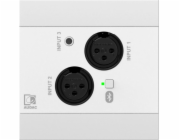 Audac  NWP320/W Síťový zvukový vstupní panel – 2 x XLR + 3,5 mm jack + BT (4 CH) Bílá verze
