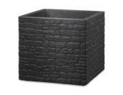 Hrnec Scheurich Stony Black, plast, O 29 cm