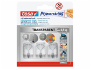 Háček na šaty Tesa Powerstrips, 3 ks, průhledný