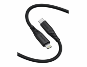 Swissten datový kabel soft silicone usb-c / lightning 1,5 m 60w černý